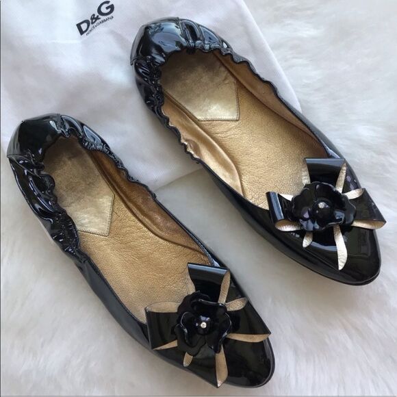 Dolce & Gabbana Flower Studded Flats Size 40 - Picture 3 of 6